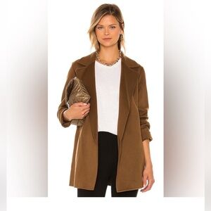 Theory Clairene Double Face Wool Cashmere Jacket Small Chocolate Brown
